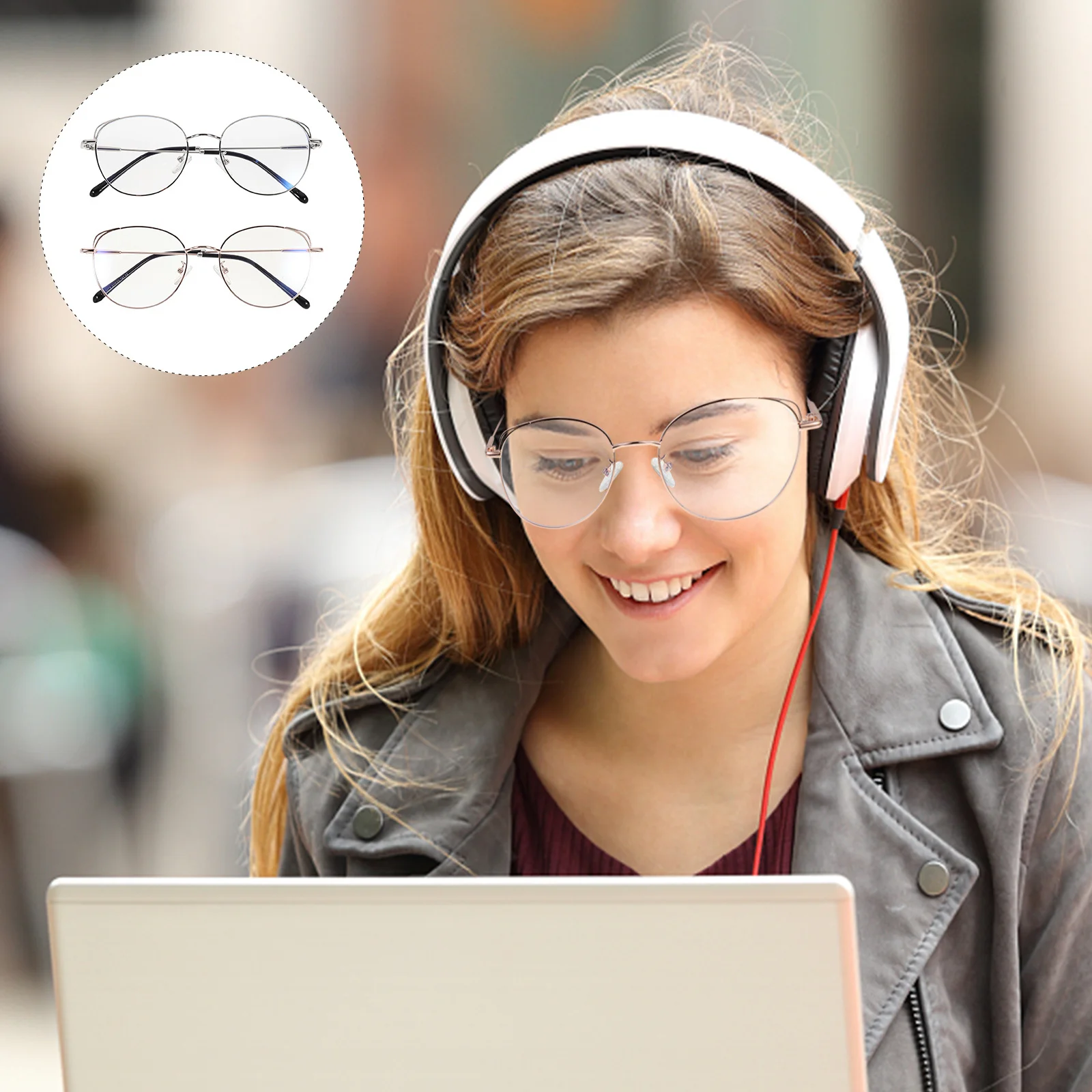 2Pcs Blue Light Glasses Metal Frame Blocking Eyewear Lightweight Portable for Computer Gaming Mobile Eye Protection
2Pcs Blue Light Glasses Metal Frame Blocking Eyewear Lightweight Portable for Computer Gaming Mobile Eye Protection