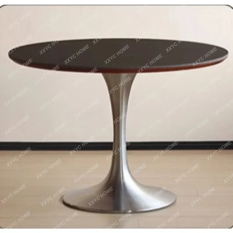 Slate round table French medieval household small apartment restaurant retro stainless steel round dining table
Slate round table French medieval household small apartment restaurant retro stainless steel round dining table