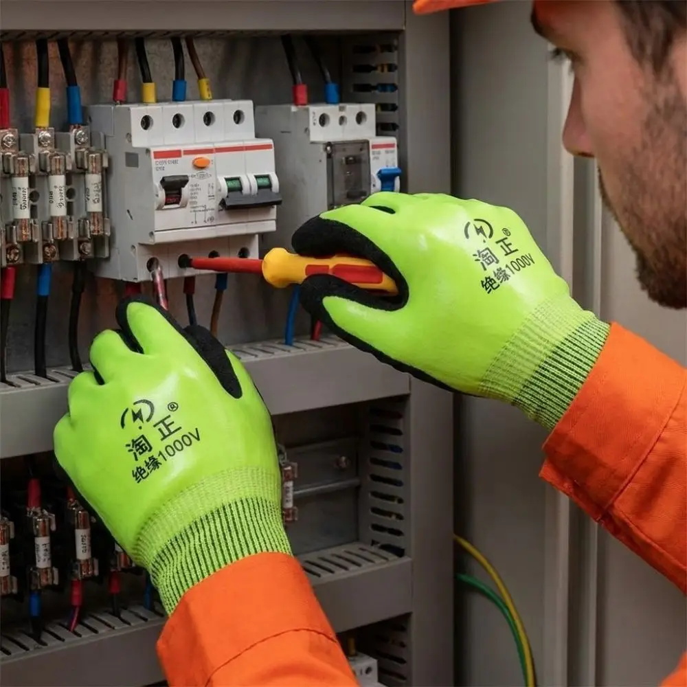 Withstanding Voltage 1000 V Electrician Insulating Gloves High Elasticity Anti Slip Safety Protective Gloves Rubber Anti-shock
Withstanding Voltage 1000 V Electrician Insulating Gloves High Elasticity Anti Slip Safety Protective Gloves Rubber Anti-shock