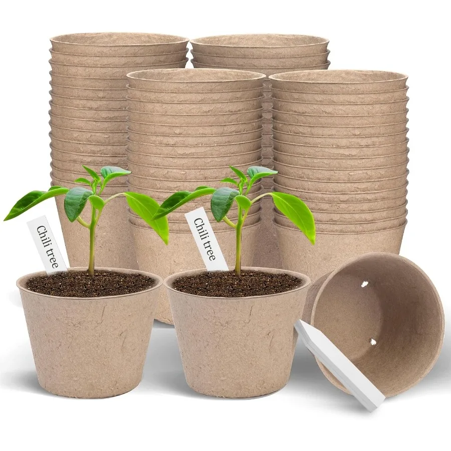 Peat Pots 60 Pack Plant Starter Round Nursery Pot with Drainage Holes Garden Germination Seedling Pots with 30 Plant Labels 4 I
Peat Pots 60 Pack Plant Starter Round Nursery Pot with Drainage Holes Garden Germination Seedling Pots with 30 Plant Labels 4 I