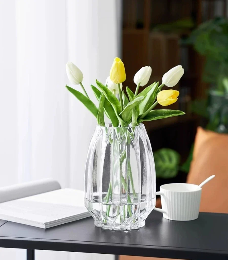 CL Vertical Edge Simple Glass Vase Creative Transparent Flower Arrangement Vertical
CL Vertical Edge Simple Glass Vase Creative Transparent Flower Arrangement Vertical
