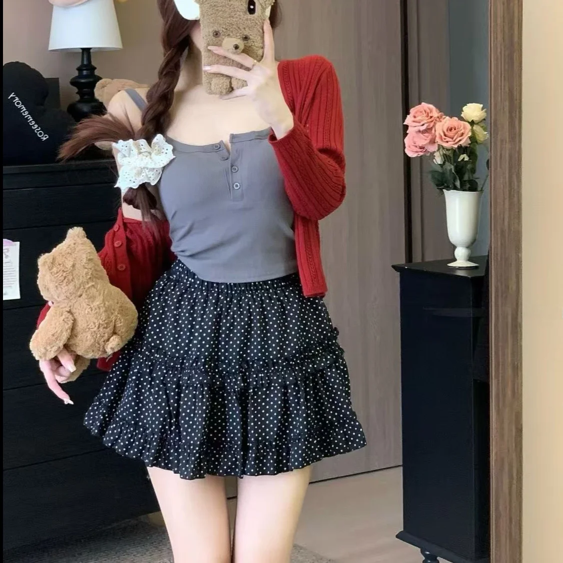 Polka Dot A-Line Skirt Women's Summer 2026 New High Waist Fluffy Skirt Short Skirt Half Skirt Umbrella Skirt Citywalk
Polka Dot A-Line Skirt Women's Summer 2026 New High Waist Fluffy Skirt Short Skirt Half Skirt Umbrella Skirt Citywalk