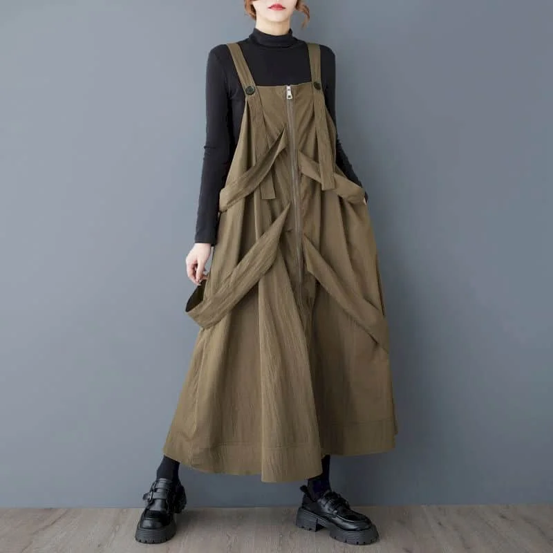 Sleeveless Dress 2026 Summer Workwear Harajuku Casual Loose Artistic Korean Style Oversized Vintage Calf Length Dress for Women
Sleeveless Dress 2026 Summer Workwear Harajuku Casual Loose Artistic Korean Style Oversized Vintage Calf Length Dress for Women