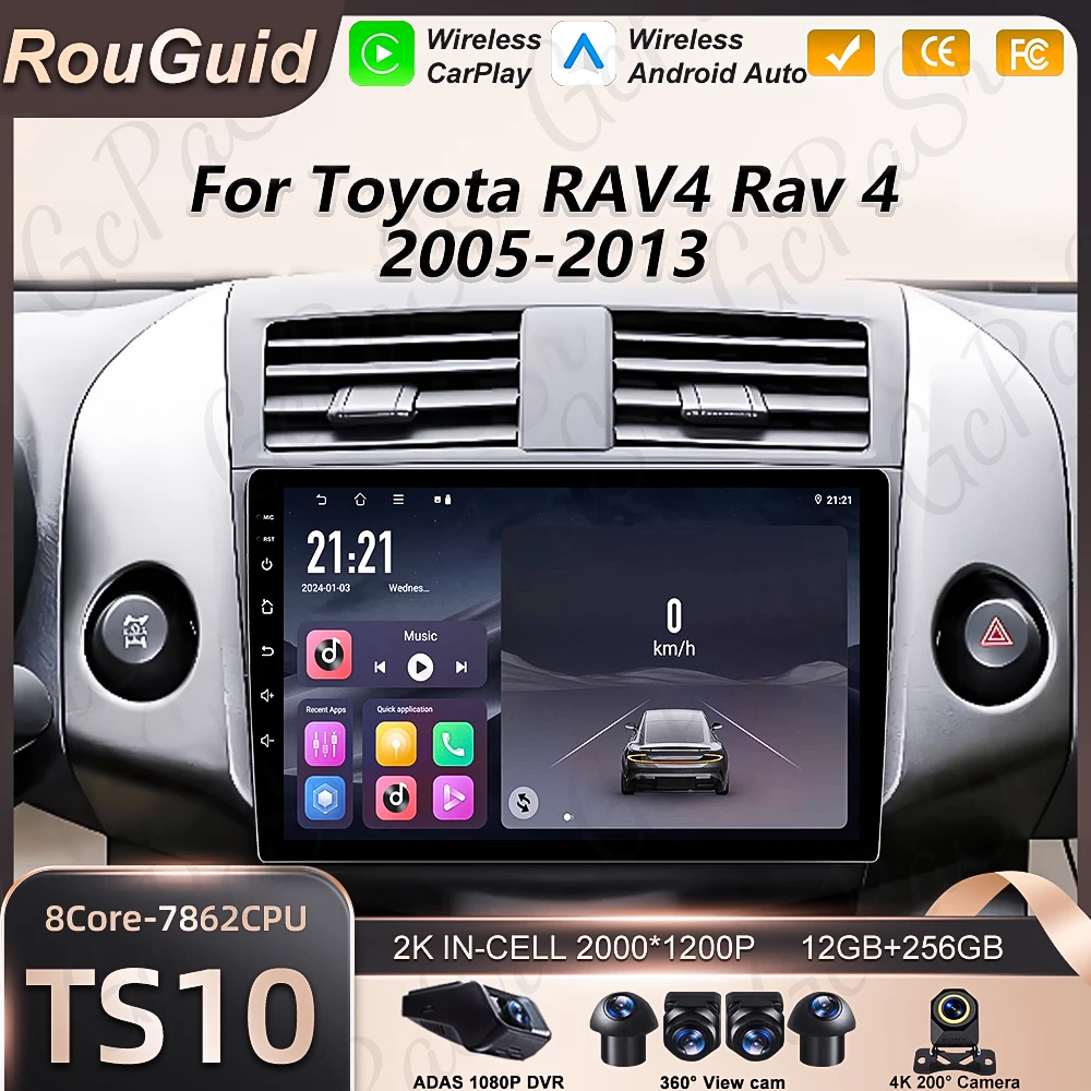 Android 16 Car Radio For Toyota RAV4 Rav 4 2005 - 2013 Carplay Auto Multimedia Player GPS DSP Autoradio 5G Wifi BT Touch Screen
Android 16 Car Radio For Toyota RAV4 Rav 4 2005 - 2013 Carplay Auto Multimedia Player GPS DSP Autoradio 5G Wifi BT Touch Screen