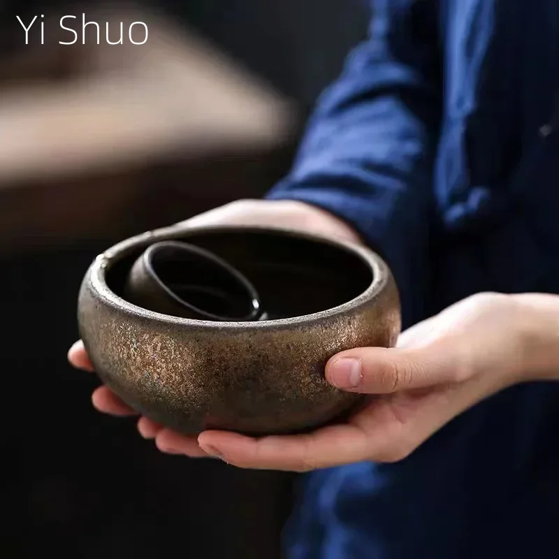 Japanese-Style Colorful Stoneware Tea Basin Small Creative Kiln Baked Wash Water Meng Tea Ceremony Utensils Washed Building
Japanese-Style Colorful Stoneware Tea Basin Small Creative Kiln Baked Wash Water Meng Tea Ceremony Utensils Washed Building