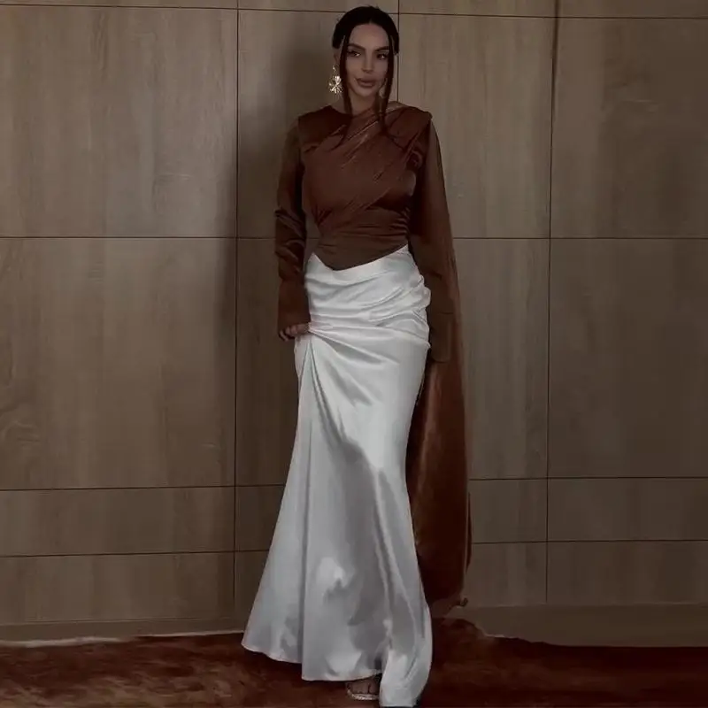 Fall 2025 New Elegant Long Dress Set Irregular Color Block Slimming Cross-Border Women's Fashion Ensemble Winter Appropriate
Fall 2025 New Elegant Long Dress Set Irregular Color Block Slimming Cross-Border Women's Fashion Ensemble Winter Appropriate