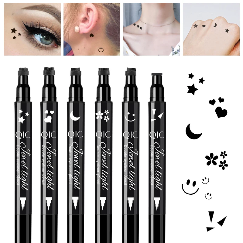 2-in-1 Double-Headed Eyeliner Pen Waterproof Smudge Proof Eye Liner with Pattern Stamp
2-in-1 Double-Headed Eyeliner Pen Waterproof Smudge Proof Eye Liner with Pattern Stamp
