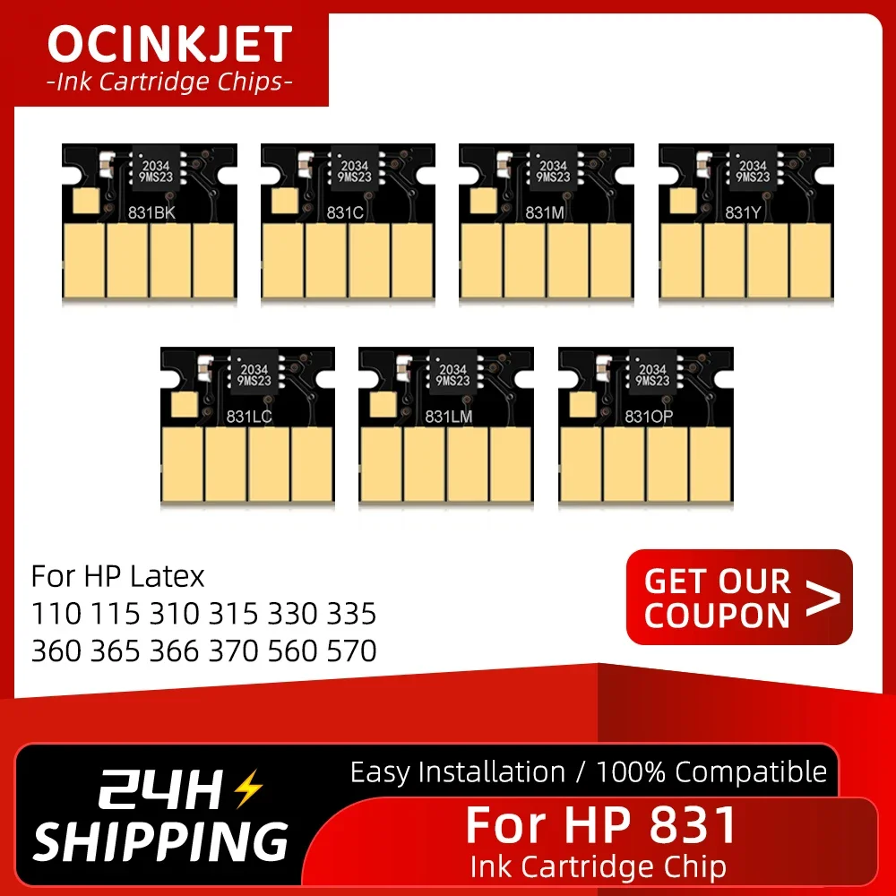 For HP 831 Ink Cartridge Chip New Upgrade HP831 Chip For HP Latex 110 115 310 315 330 335 360 365 370 560 570 L360 L365 L330
For HP 831 Ink Cartridge Chip New Upgrade HP831 Chip For HP Latex 110 115 310 315 330 335 360 365 370 560 570 L360 L365 L330