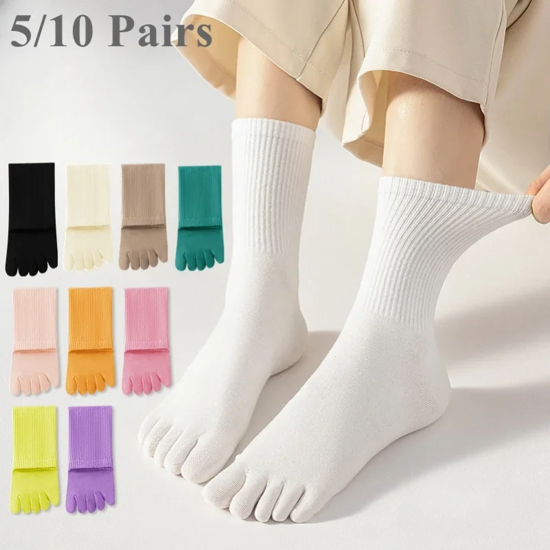5 Pairs Women Sports Toe Socks with Separate Fingers High Tube Five Finger Cotton Crew Socks Yoga High Quality
5 Pairs Women Sports Toe Socks with Separate Fingers High Tube Five Finger Cotton Crew Socks Yoga High Quality