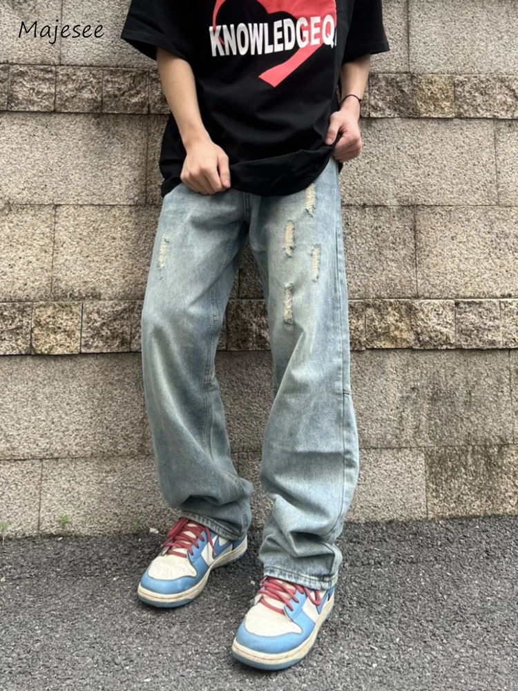 Jeans Men Hole Vintage Hip Hop American Style High Street Washed Denim Trousers Autumn All-match Harajuku Mopping College Daily
Jeans Men Hole Vintage Hip Hop American Style High Street Washed Denim Trousers Autumn All-match Harajuku Mopping College Daily
