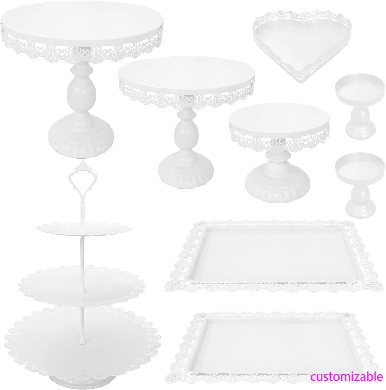 Set of 9 Cake Stands Metal Cupcake Stand Set Multiple Styles Candy Fruit Display Tower Dessert Plate Cake Serving Tray
Set of 9 Cake Stands Metal Cupcake Stand Set Multiple Styles Candy Fruit Display Tower Dessert Plate Cake Serving Tray