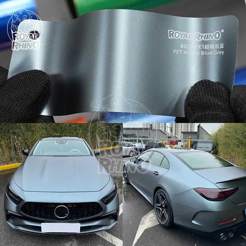 With Air Release Car Wrapping Foil 1.52*18M PET Liner Ultra Matte Metallic Blue Grey Car Vinyl Wrap Film
With Air Release Car Wrapping Foil 1.52*18M PET Liner Ultra Matte Metallic Blue Grey Car Vinyl Wrap Film