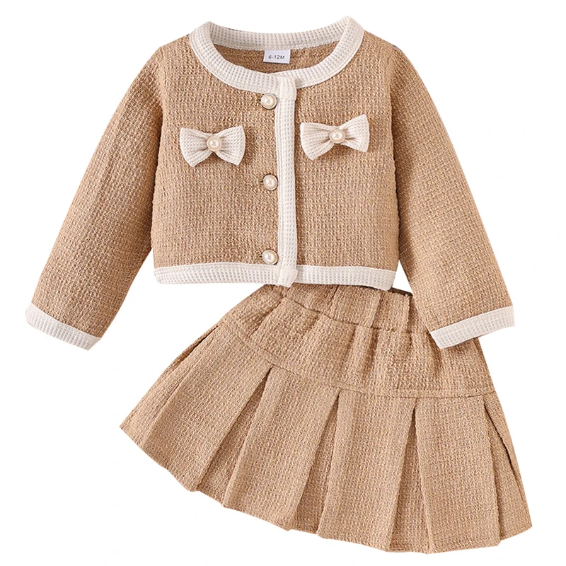 Spring Girls Outfit Sets Korean Fashion Princess Bow Long Sleeve Baby Tops+Skirt Boutique Kids Clothing Toddler Clothes B009
Spring Girls Outfit Sets Korean Fashion Princess Bow Long Sleeve Baby Tops+Skirt Boutique Kids Clothing Toddler Clothes B009