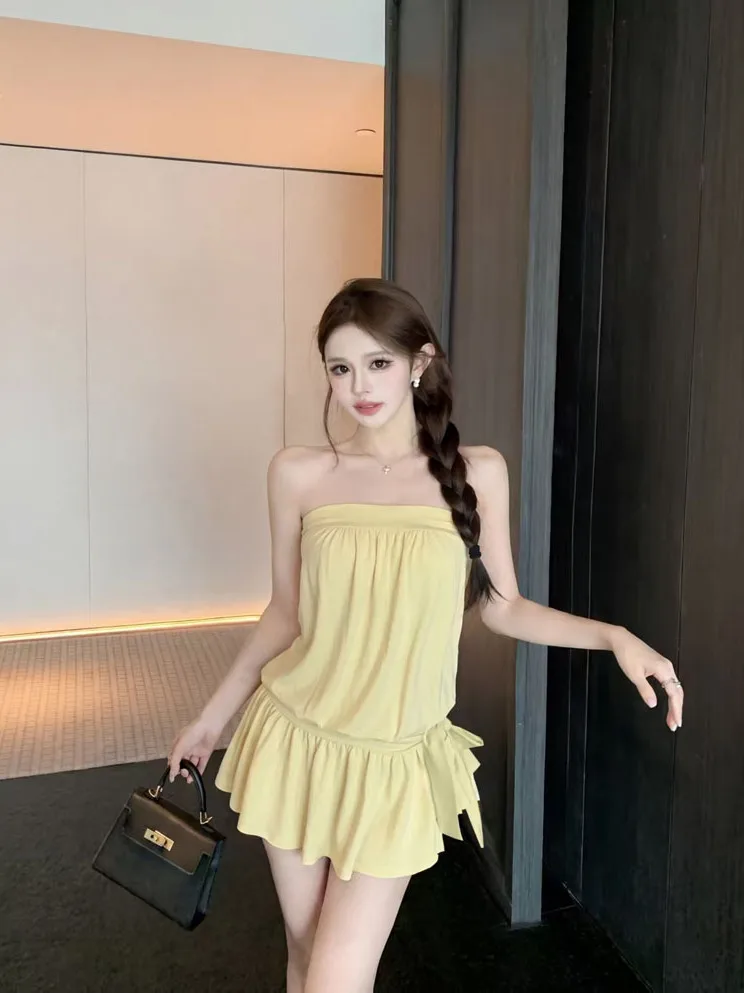 Sweet And Spicy Yellow Tie-Dye Set Women's Summer Anti-Aging A-Line Skirt Two-Piece Suit Short Sleeveless Vest High Waist
Sweet And Spicy Yellow Tie-Dye Set Women's Summer Anti-Aging A-Line Skirt Two-Piece Suit Short Sleeveless Vest High Waist