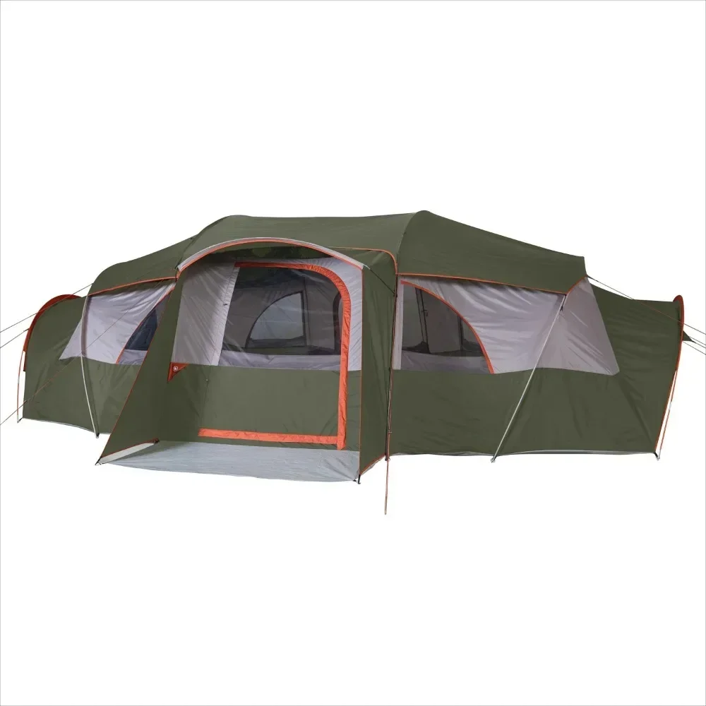 Camping Tent Travel 18-Person Cabin Tent, Poly Taffeta with 3 Covered Entrances Gazebos
Camping Tent Travel 18-Person Cabin Tent, Poly Taffeta with 3 Covered Entrances Gazebos