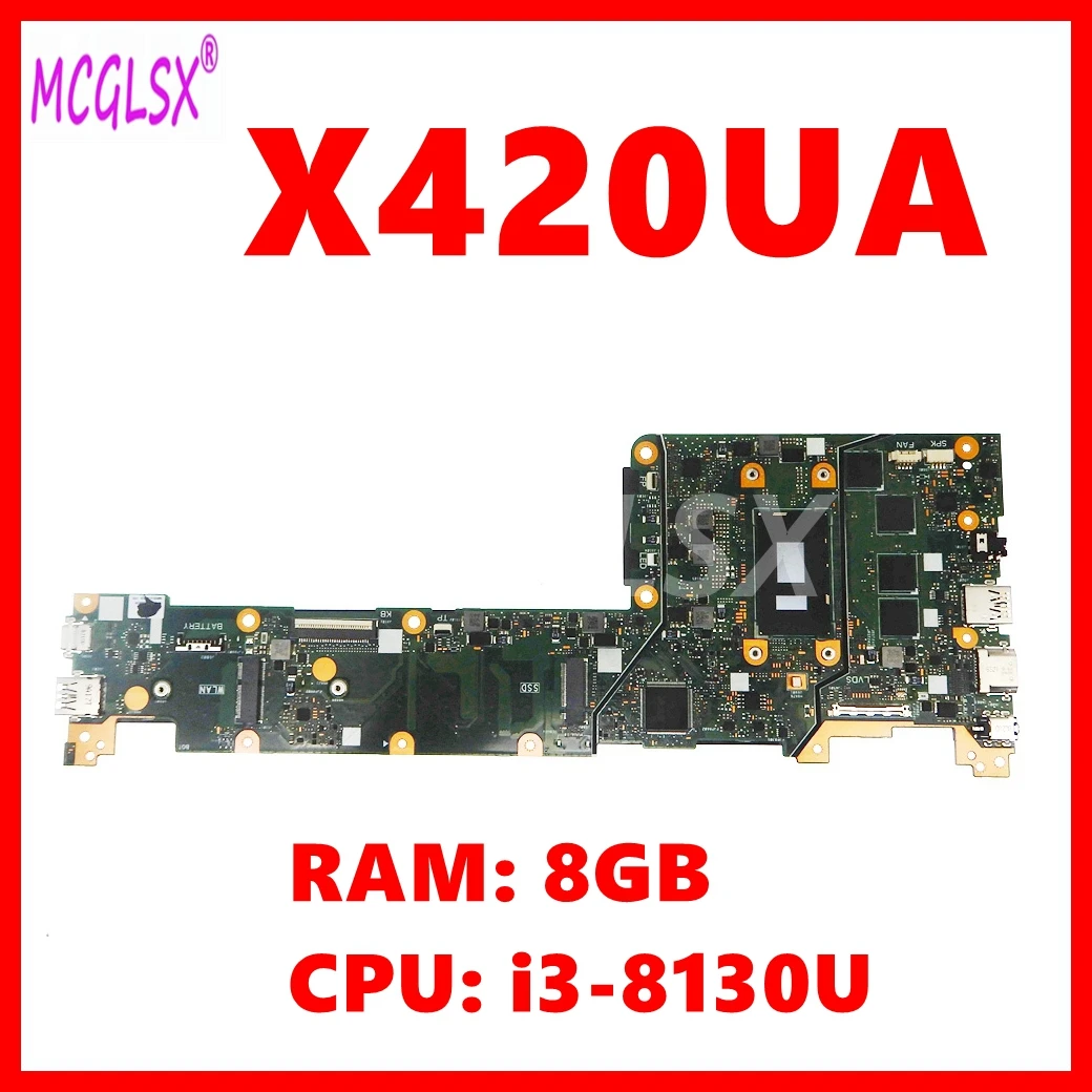 X420UA Laptop Motherboard For Asus Vivobook X420U F420UA A420UA F420U A420U Mainboard i3 i5 i7-8th Gen 8GB-RAM 100% Tested OK
X420UA Laptop Motherboard For Asus Vivobook X420U F420UA A420UA F420U A420U Mainboard i3 i5 i7-8th Gen 8GB-RAM 100% Tested OK