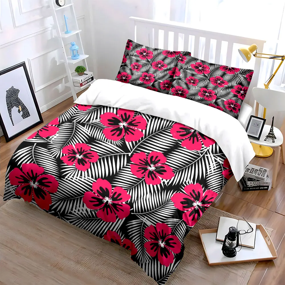 Tropical Floral Set for Home Decor Bedding Set with 1 Duvet Cover 2 Pillowcases Single Double King Queen, Gift
Tropical Floral Set for Home Decor Bedding Set with 1 Duvet Cover 2 Pillowcases Single Double King Queen, Gift