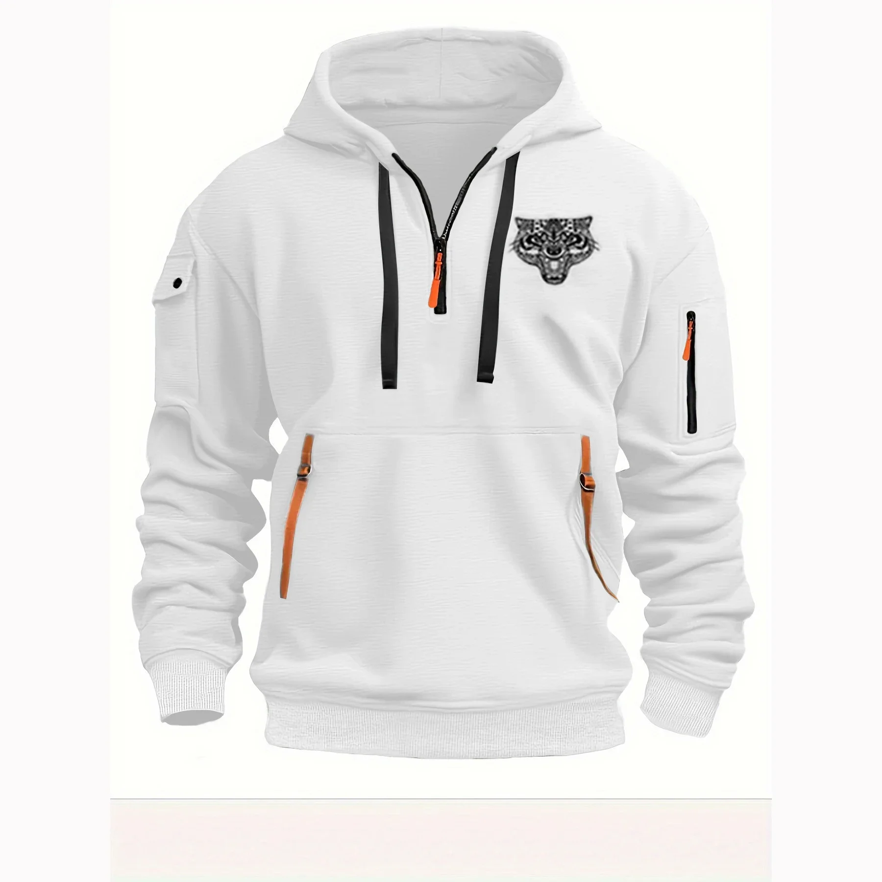 Autumn and winter new men's casual hoodie, stylish outdoor warm multi-pocket men's zipper jumper, loose large size sweatshirt
Autumn and winter new men's casual hoodie, stylish outdoor warm multi-pocket men's zipper jumper, loose large size sweatshirt
