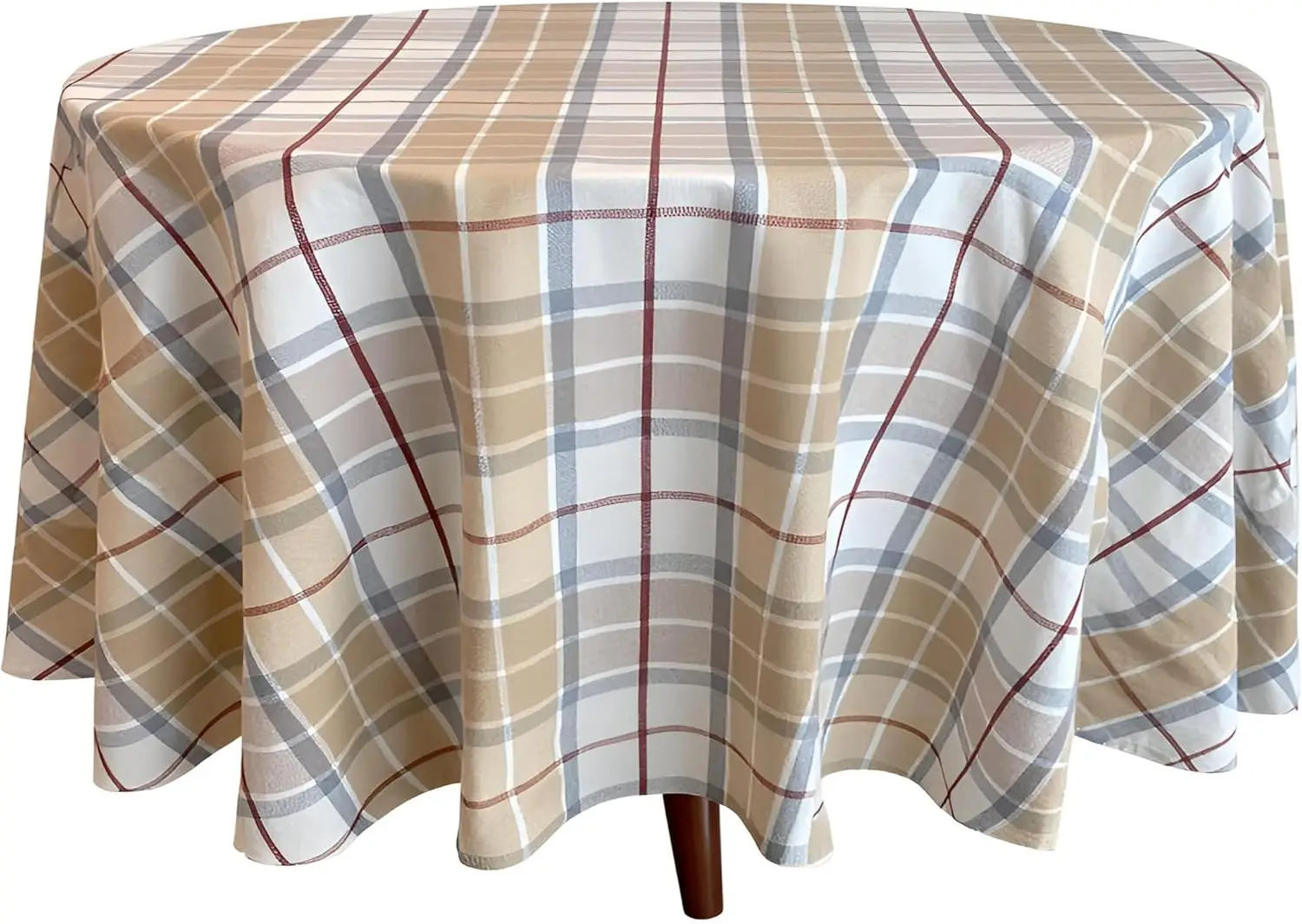 Spring Holiday Fabric Tablecloth, Grey and Taupe Cabin Plaid 100% Cotton Woven Fabric, Country Rustic Style, 70 Inch Rou
Spring Holiday Fabric Tablecloth, Grey and Taupe Cabin Plaid 100% Cotton Woven Fabric, Country Rustic Style, 70 Inch Rou