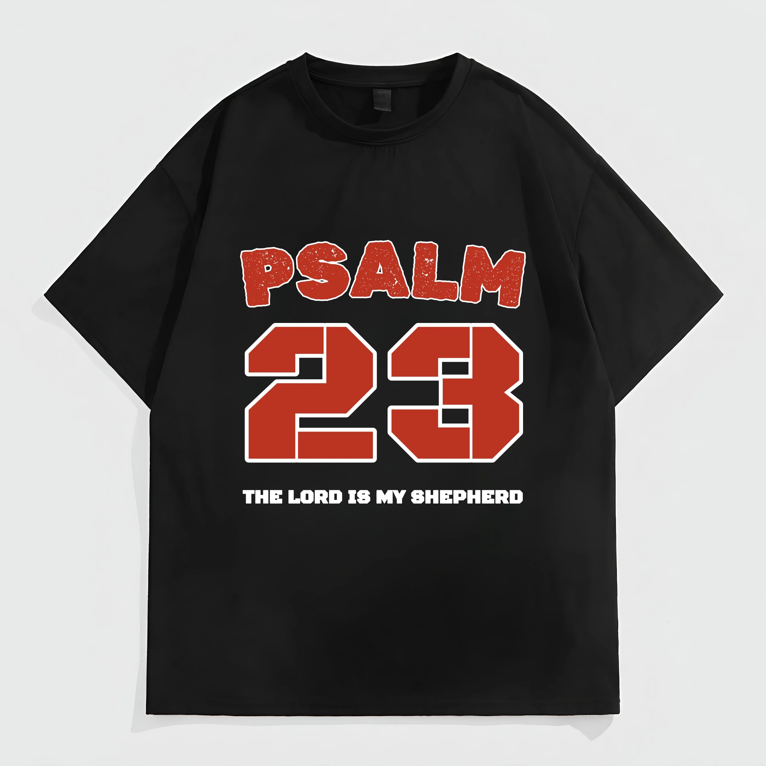 Teevo Men's Casual T-Shirt Psalm 23 The Lord Is My Shepherd Print Graphic Tee for Daily Wear
Teevo Men's Casual T-Shirt Psalm 23 The Lord Is My Shepherd Print Graphic Tee for Daily Wear