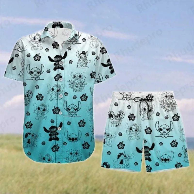 Disney Stitch Men Women Button Shirt Set Stitch Summer Short Lucky Irish Hawaiian Beach Casual Shirt and Shorts Set
Disney Stitch Men Women Button Shirt Set Stitch Summer Short Lucky Irish Hawaiian Beach Casual Shirt and Shorts Set