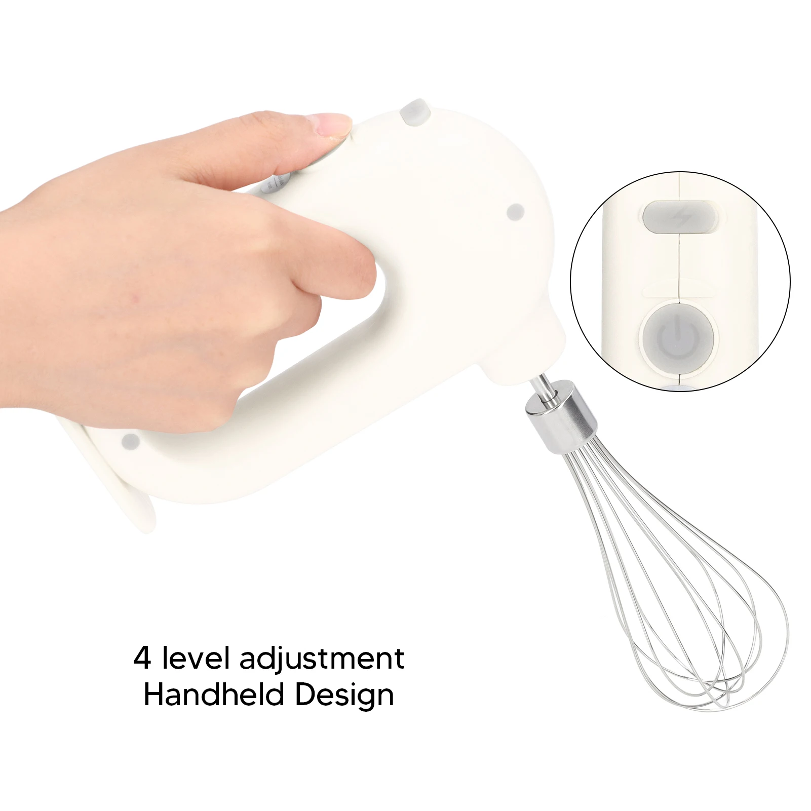 Electric Hand Mixer USB Charging 4 Level Adjustment Electric Eggbeater Handheld Milk Frother for Home Kitchen
Electric Hand Mixer USB Charging 4 Level Adjustment Electric Eggbeater Handheld Milk Frother for Home Kitchen