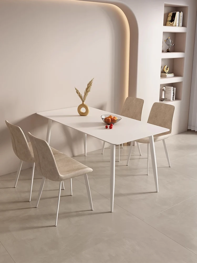 Cream style Italian minimalist rock slab dining table Modern simple Nordic rectangular small apartment table
Cream style Italian minimalist rock slab dining table Modern simple Nordic rectangular small apartment table
