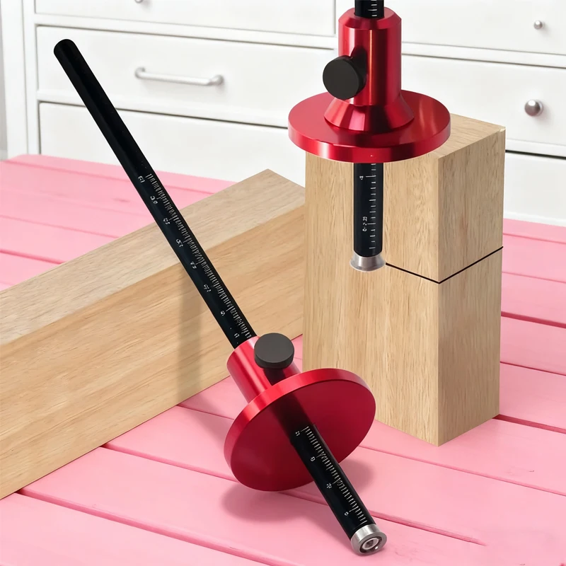 Wheel Marking Gauge - Woodworking Scriber - Wood Marking Tools With Inch & MM Scale - Parallel Line Drawing Mortise Measuring///
Wheel Marking Gauge - Woodworking Scriber - Wood Marking Tools With Inch & MM Scale - Parallel Line Drawing Mortise Measuring///