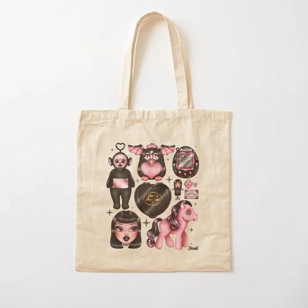 Vintage Goth Toys Tote Bag shopping bags foldable eco bag folding tote bags aesthetic
Vintage Goth Toys Tote Bag shopping bags foldable eco bag folding tote bags aesthetic