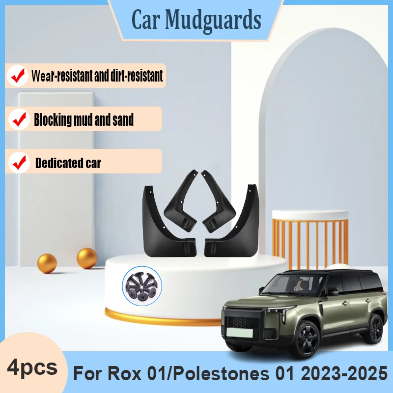 For Rox 01 Accessories Polestones 01 2023 2024 2025 4 PCS Splash-proof Guards Wheel Flap Mudguards Fender Mud Splash Guard Part
For Rox 01 Accessories Polestones 01 2023 2024 2025 4 PCS Splash-proof Guards Wheel Flap Mudguards Fender Mud Splash Guard Part