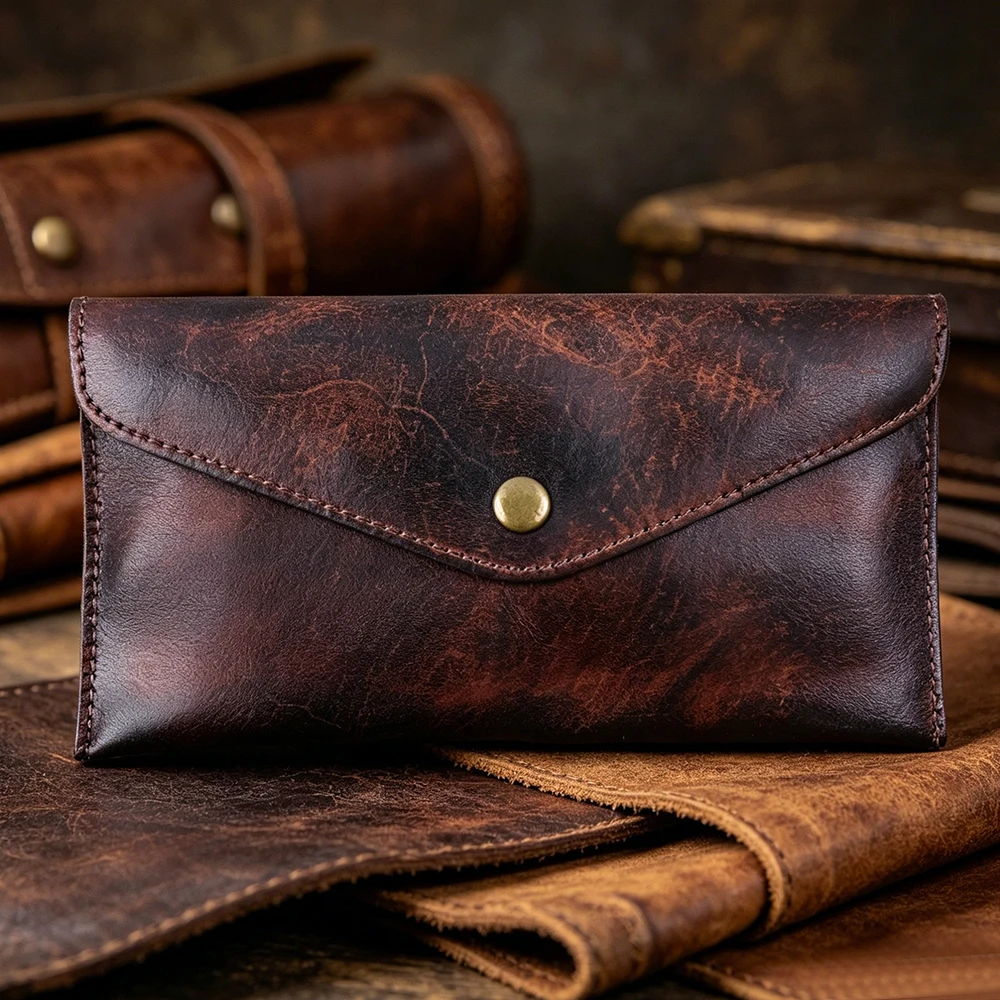 Genuine Leather Men Handmade Wallet High Quality Retro Handbag Simple Phone Pocket Card Bag Big Capacity Male Purses
Genuine Leather Men Handmade Wallet High Quality Retro Handbag Simple Phone Pocket Card Bag Big Capacity Male Purses