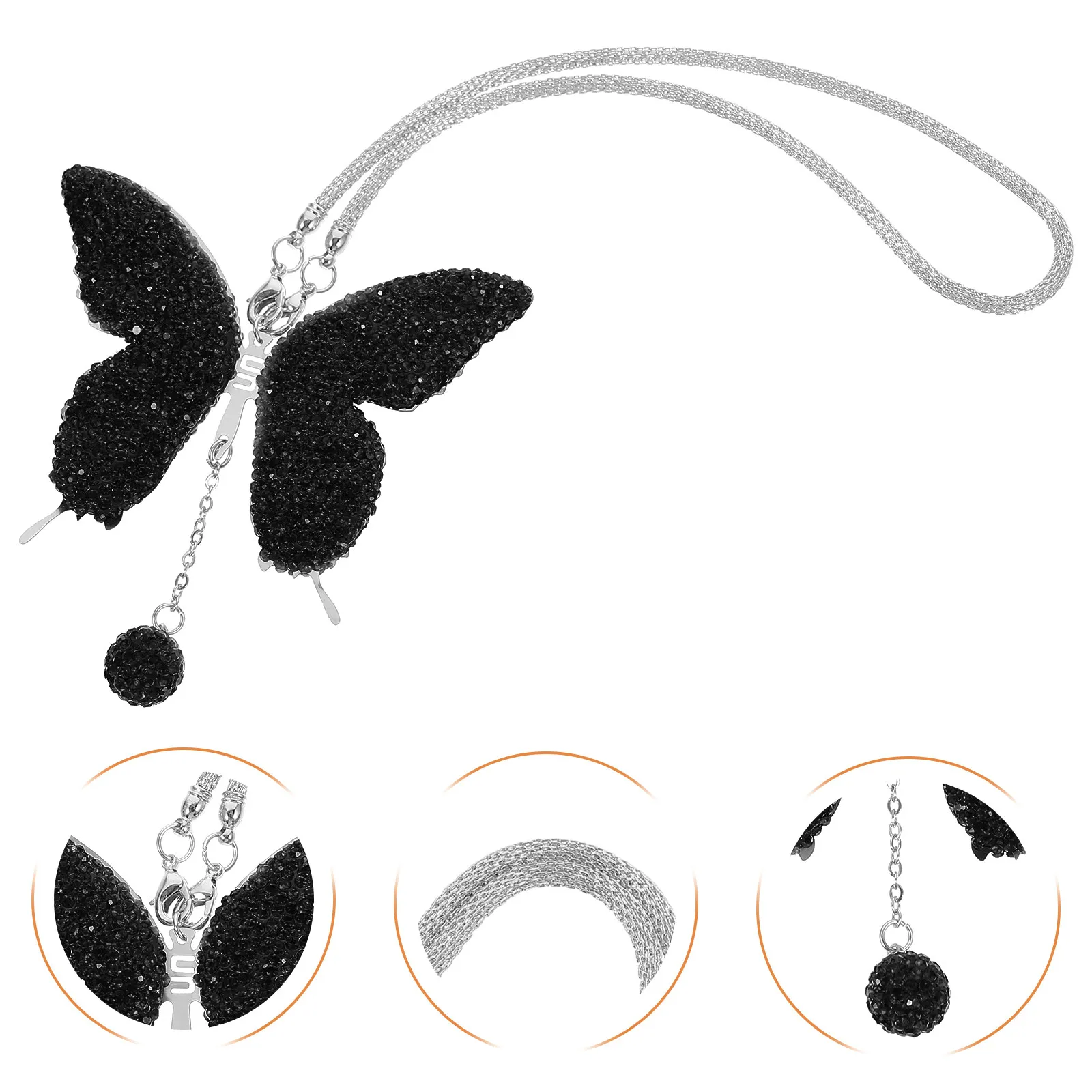Butterfly Rear View Mirror Ornament Rhinestone Car Hanging Ornament Car Accessories Stainless Steel Clay Stylish Pendant
Butterfly Rear View Mirror Ornament Rhinestone Car Hanging Ornament Car Accessories Stainless Steel Clay Stylish Pendant