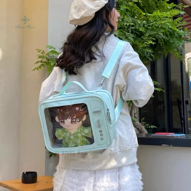 New TV Model Ita Backpacks Cute Girl Transparent Pocket DIY Display Shoulder Bag Fashion Fun Rucksack Y2K Purses Travel Knapsack
New TV Model Ita Backpacks Cute Girl Transparent Pocket DIY Display Shoulder Bag Fashion Fun Rucksack Y2K Purses Travel Knapsack