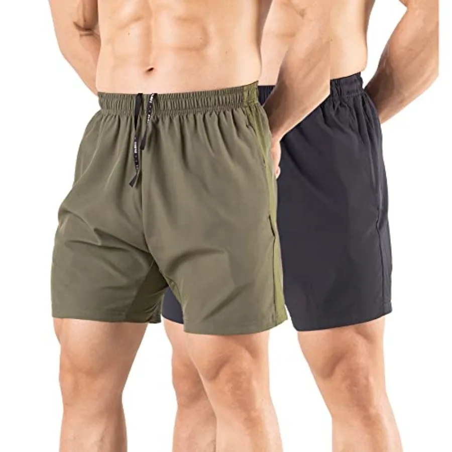 Men's 5" Running Shorts 2 Pack Quick Dry Athletic Workout Gym Shorts with Zipper Pockets
Men's 5" Running Shorts 2 Pack Quick Dry Athletic Workout Gym Shorts with Zipper Pockets
