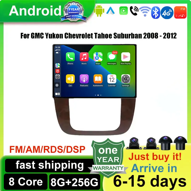Android 14 Car Radio For GMC Yukon Chevrolet Tahoe Suburban 2008 - 2012 13.1Inch Screen GPS Navigation Wireless Carplay 4G WIFI
Android 14 Car Radio For GMC Yukon Chevrolet Tahoe Suburban 2008 - 2012 13.1Inch Screen GPS Navigation Wireless Carplay 4G WIFI