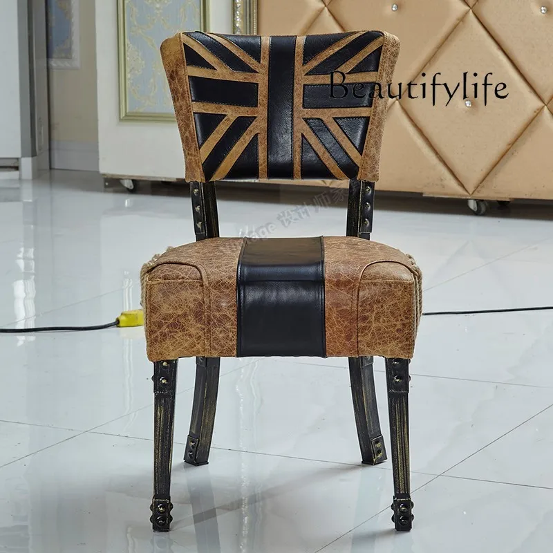 Medieval style oil wax skin solid wood designer sofa single chair American European bar sofa chair villa room
Medieval style oil wax skin solid wood designer sofa single chair American European bar sofa chair villa room