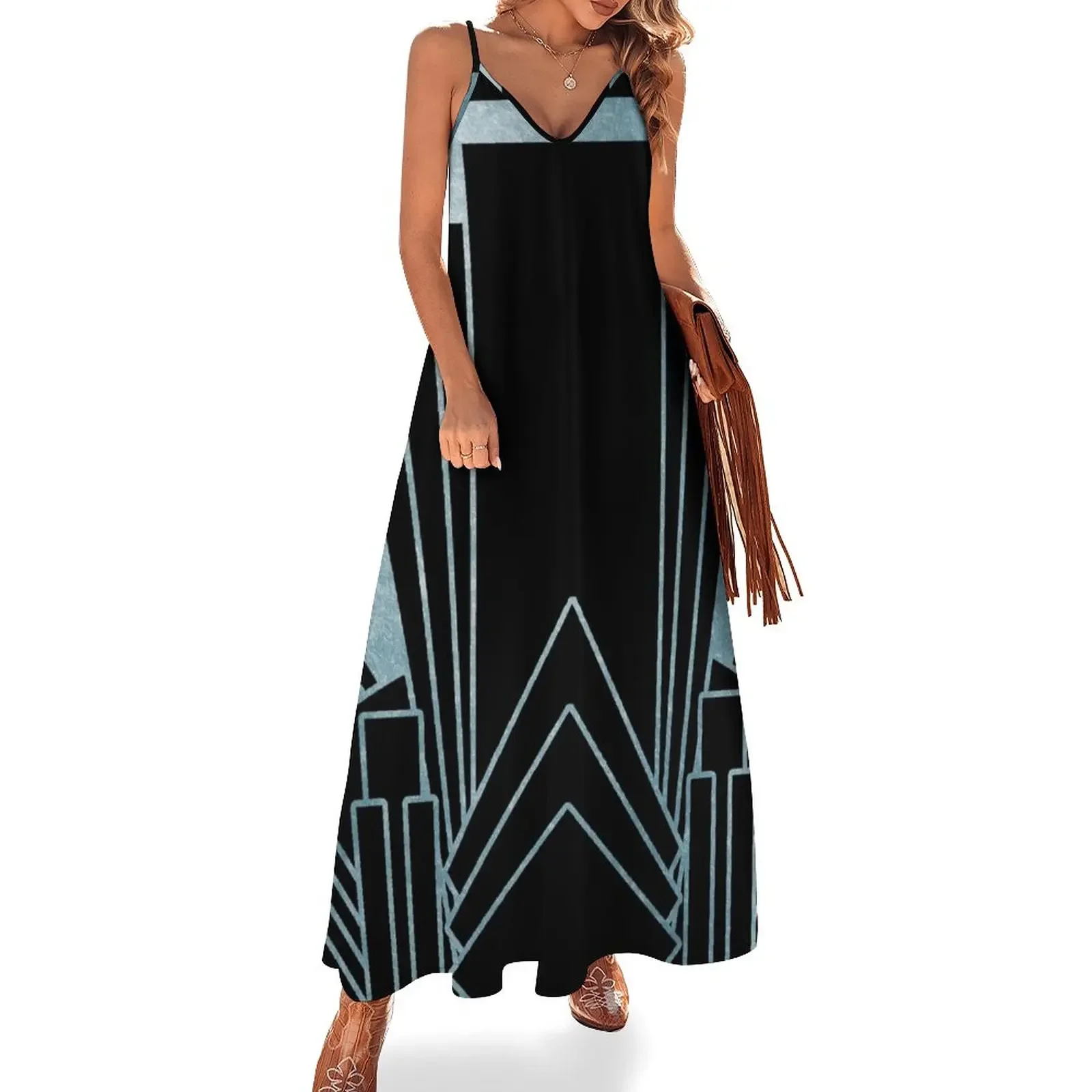 Teal blue art deco design Sleeveless Dress summer dresses women 2025 dress for women 2025
Teal blue art deco design Sleeveless Dress summer dresses women 2025 dress for women 2025