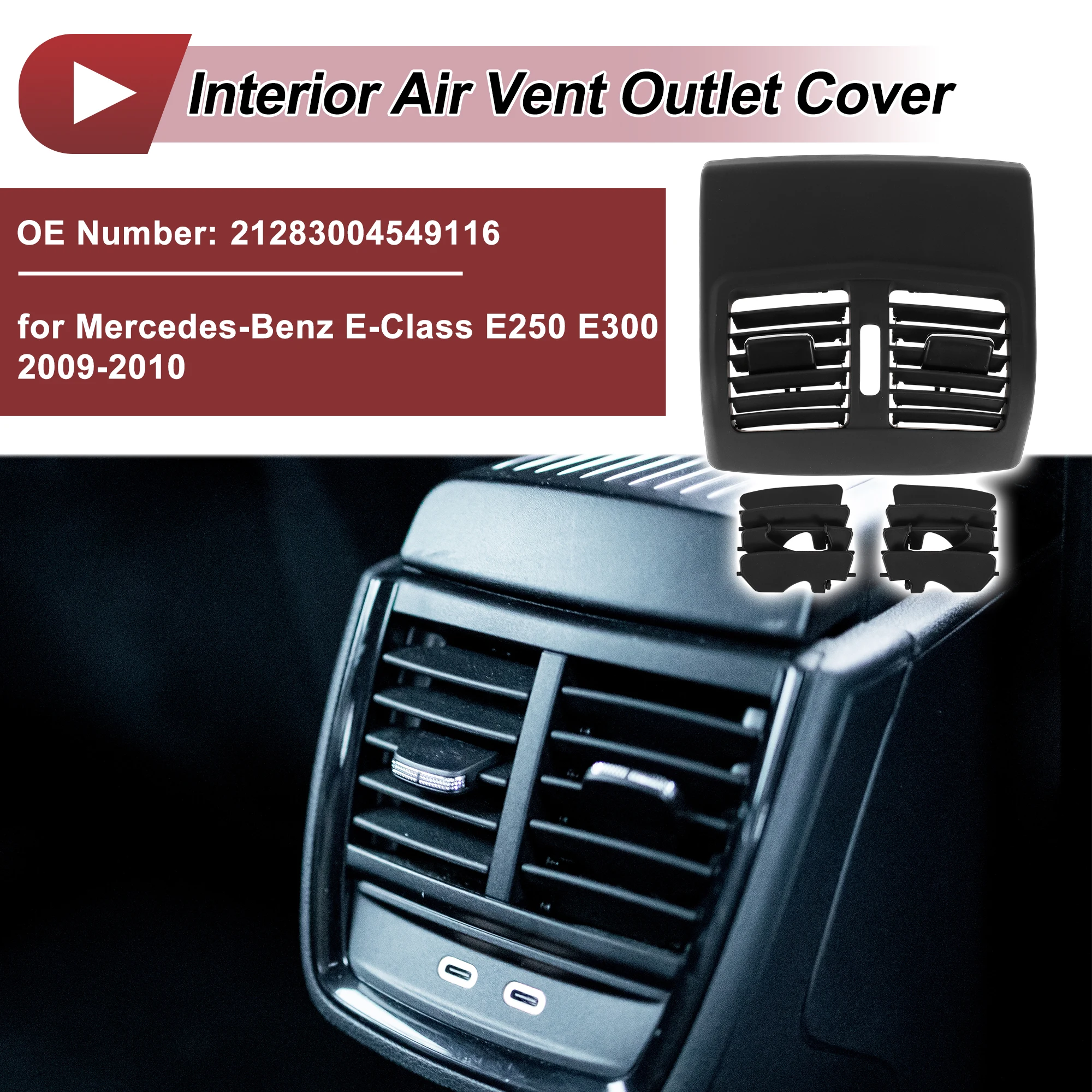 UXCELL Rear Center Console Air Outlet Vent Grille No.21283004549116 Air Conditioning Fresh Air Grille
UXCELL Rear Center Console Air Outlet Vent Grille No.21283004549116 Air Conditioning Fresh Air Grille