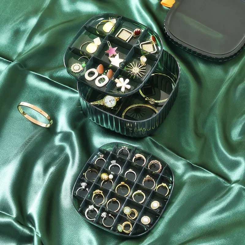 Dark Green Plastic 3-Layer Multi-Compartment Jewelry Organizer Box Portable Storage for Earrings Necklaces Rings Clearance
Dark Green Plastic 3-Layer Multi-Compartment Jewelry Organizer Box Portable Storage for Earrings Necklaces Rings Clearance