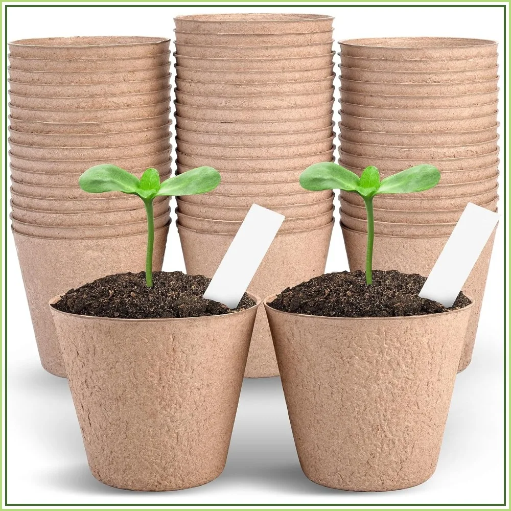 50PCS 4 Inch Biodegradable Peat Pots with 20 Plant Labels, Eco-Friendly Seed Starter Pots for Gardening
50PCS 4 Inch Biodegradable Peat Pots with 20 Plant Labels, Eco-Friendly Seed Starter Pots for Gardening