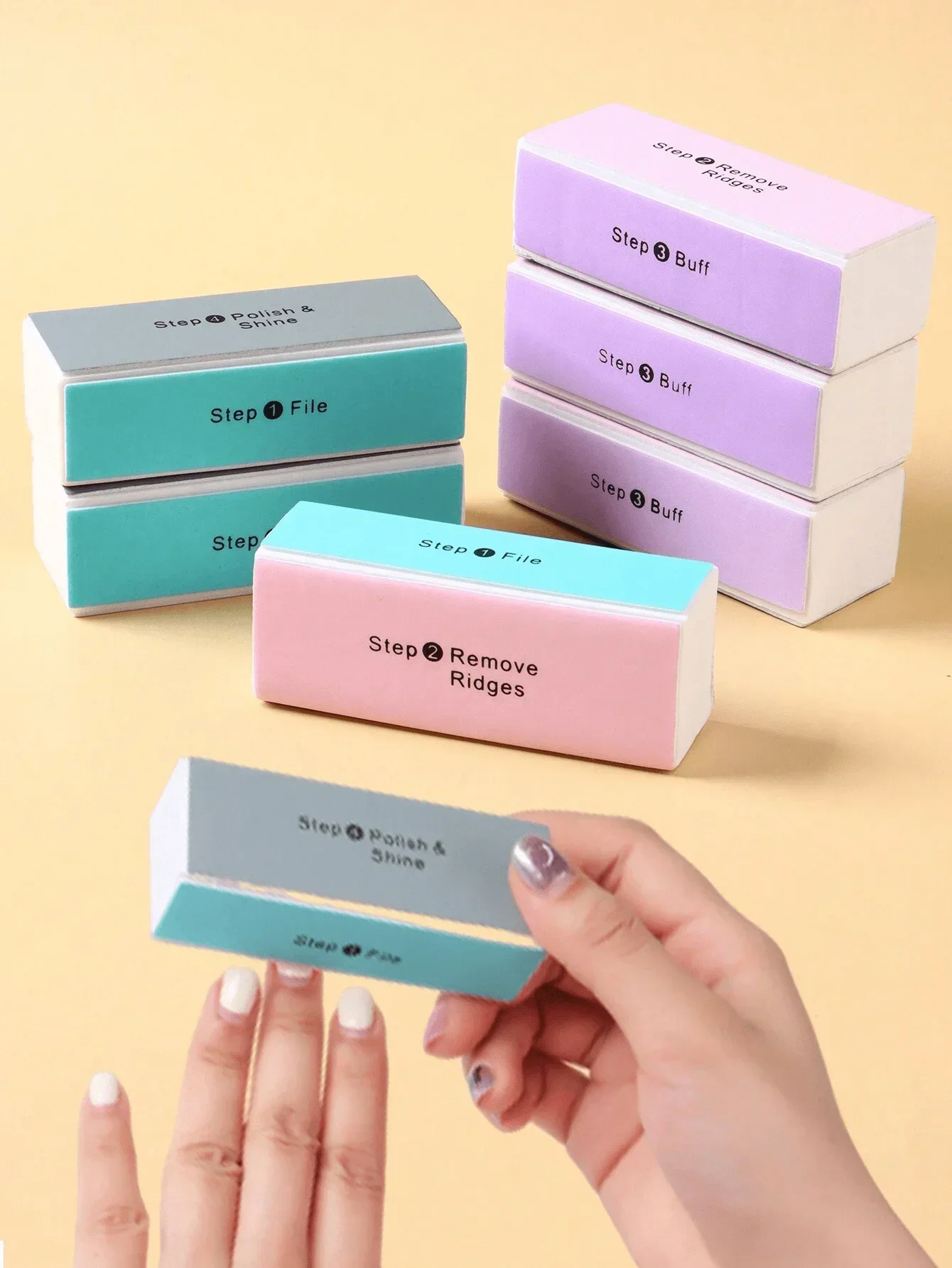 6pcs/Set 4-Way Nail Buffing Blocks, Colorful Nail File Sanding Blocks, Professional Manicure Tools, Nail Art Tools
6pcs/Set 4-Way Nail Buffing Blocks, Colorful Nail File Sanding Blocks, Professional Manicure Tools, Nail Art Tools