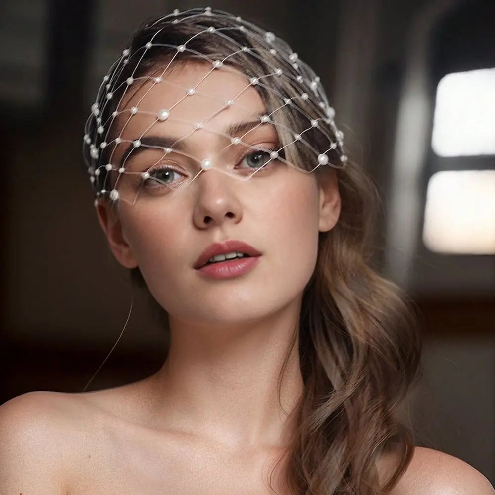 Imitation Pearl Decorated Birdcage Veil With A Clip To Fix The Bridal Veil Suitable For Party Dances Us Stock BMA52
Imitation Pearl Decorated Birdcage Veil With A Clip To Fix The Bridal Veil Suitable For Party Dances Us Stock BMA52