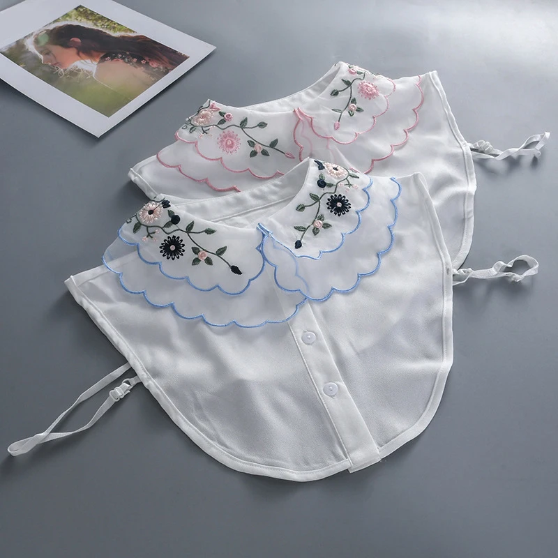 Fashion Women Fake Collar Vintage Embroidery Lapel White Shirt Detachable Collar for Half Shirt Blouse Tops Decorative
Fashion Women Fake Collar Vintage Embroidery Lapel White Shirt Detachable Collar for Half Shirt Blouse Tops Decorative