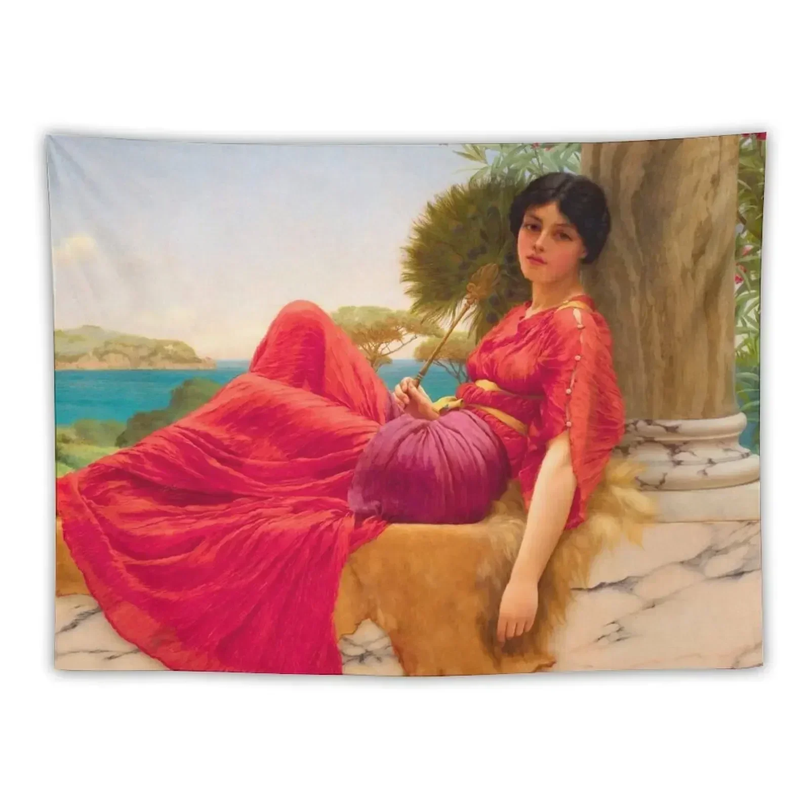 Leaning Against A Column Girl with a beautiful transparent Summer red Dress John William Godward Tapestry Bedroom Deco Tapestry
Leaning Against A Column Girl with a beautiful transparent Summer red Dress John William Godward Tapestry Bedroom Deco Tapestry