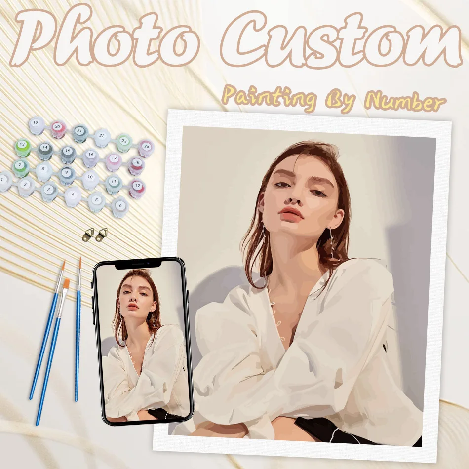 24/36/48 Color Photo Custom Diy Painting By Numbers Acrylic Paints Kits Customized Pets Landscape Portrait HandPainted Gift
24/36/48 Color Photo Custom Diy Painting By Numbers Acrylic Paints Kits Customized Pets Landscape Portrait HandPainted Gift