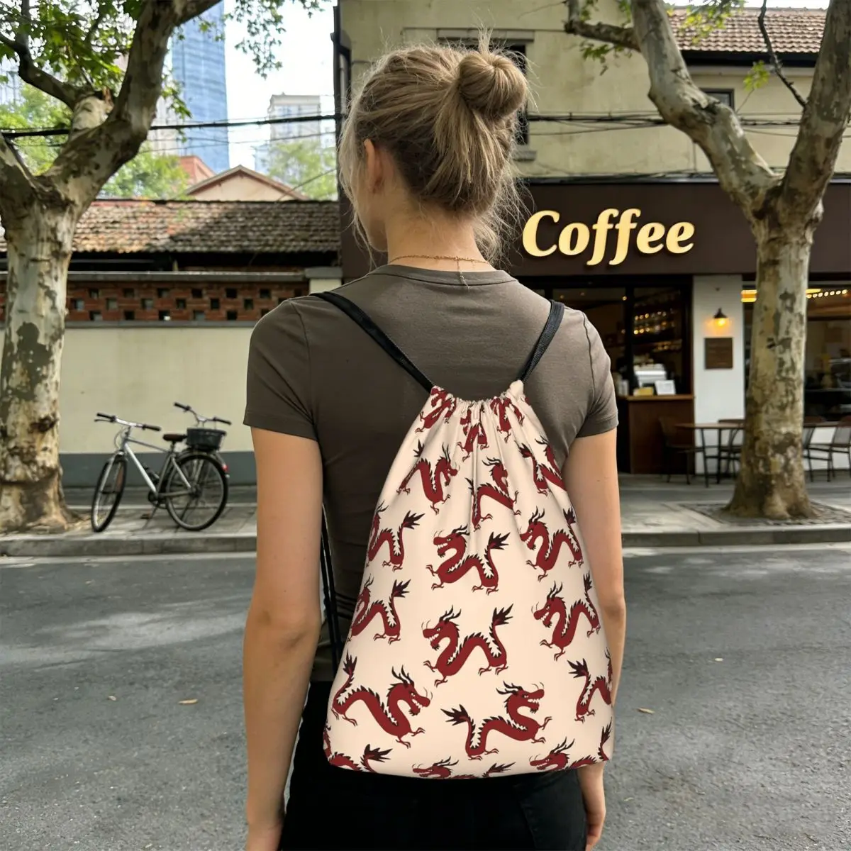 Dragon Red Moon Pattern Backpacks Multi-function Drawstring Bags Sundries Bag Book Bags for Travel Students
Dragon Red Moon Pattern Backpacks Multi-function Drawstring Bags Sundries Bag Book Bags for Travel Students