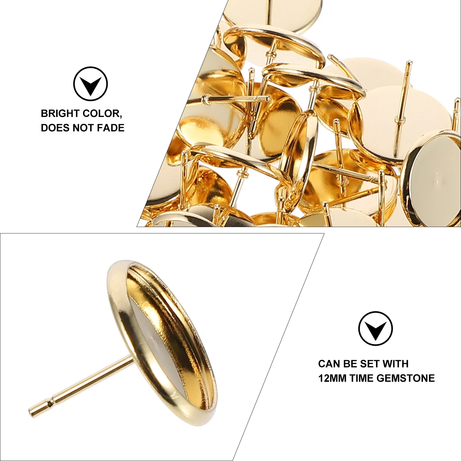 50pcs 12Mm Stainless Steel Golden Blank Earring Bezel Setting For Diy Jewelry Making Accessories Craft Cabochon Resin Trays
50pcs 12Mm Stainless Steel Golden Blank Earring Bezel Setting For Diy Jewelry Making Accessories Craft Cabochon Resin Trays