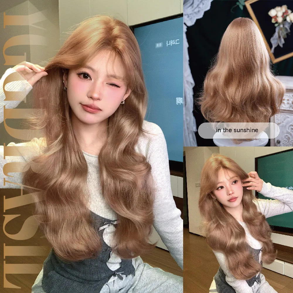 26Inch Ladylike Style Creamy Champagne Blonde Synthetic Lace Wigs Middle Part Long Wavy Hair For Women Daily Use Heat Resistant
26Inch Ladylike Style Creamy Champagne Blonde Synthetic Lace Wigs Middle Part Long Wavy Hair For Women Daily Use Heat Resistant