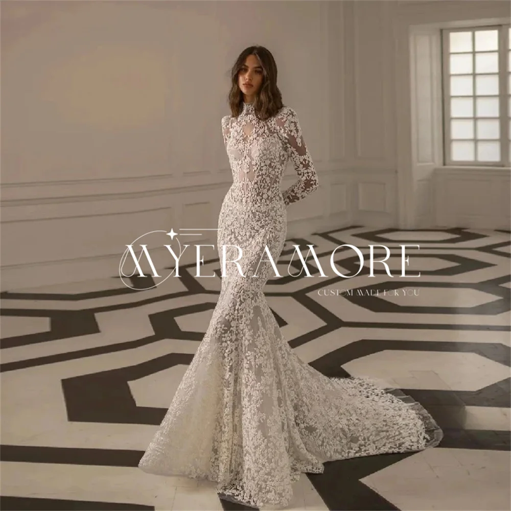 2025 New High Neck Applique Mermaid Wedding Dress Bridal Gowns Bride Dress For Women Elegant vestidos de novia Customized
2025 New High Neck Applique Mermaid Wedding Dress Bridal Gowns Bride Dress For Women Elegant vestidos de novia Customized