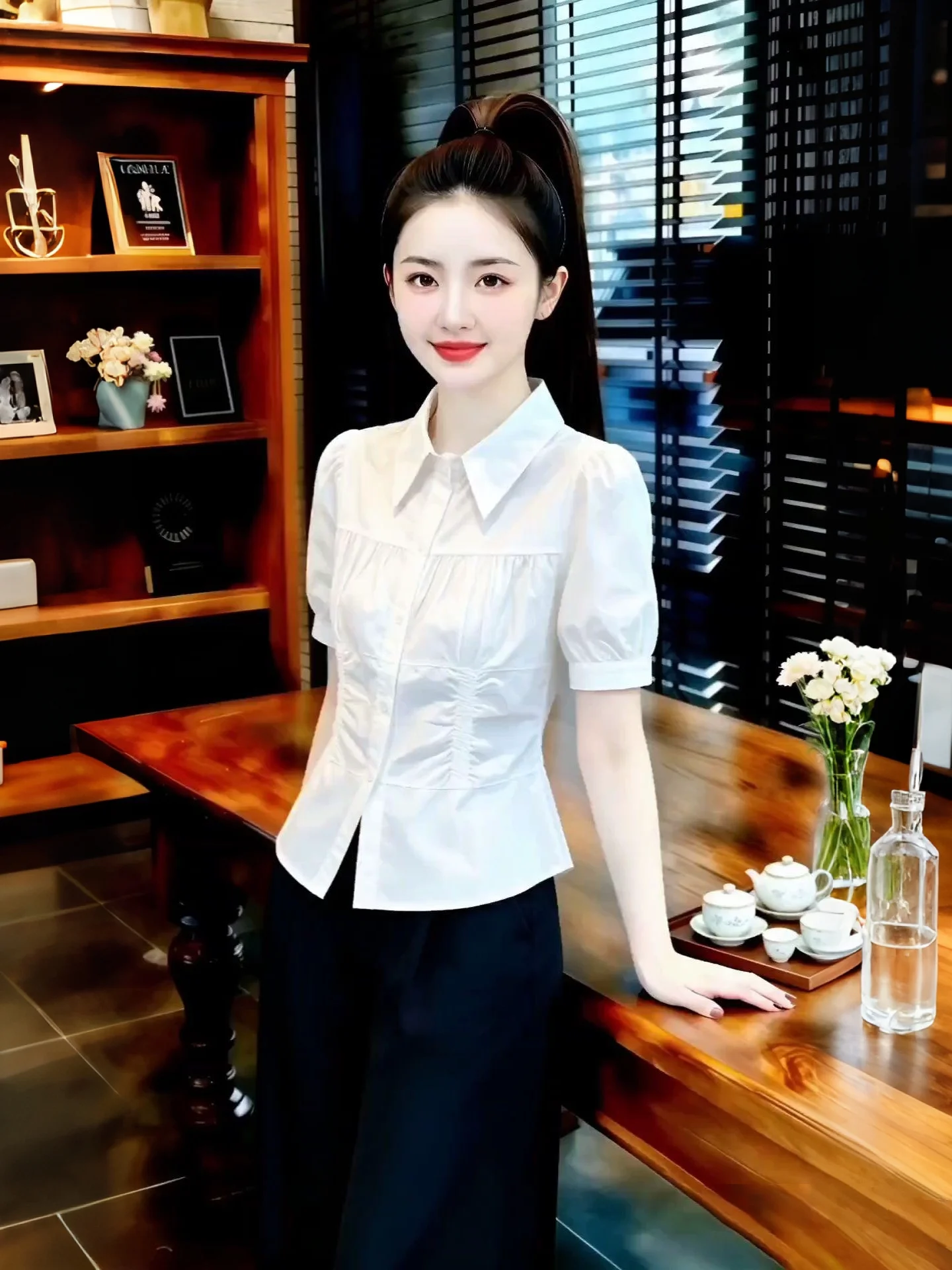Unique Stylish Short Sleeve Shirt for Women Summer New Arrival Elegant Daily Refreshing Commute Collar Shirt Korean Style Sli...
Unique Stylish Short Sleeve Shirt for Women Summer New Arrival Elegant Daily Refreshing Commute Collar Shirt Korean Style Sli...